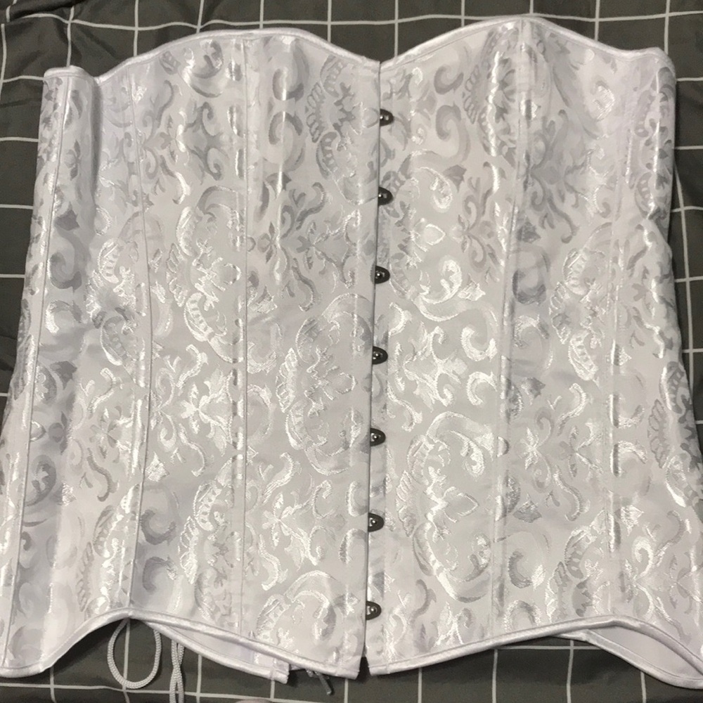 Gorgeous white corset